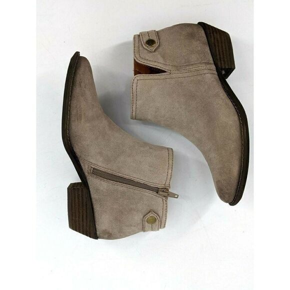 Zodiac Taupe Madison Ankle Bootie Vegan Faux Suede - Picture 9 of 12